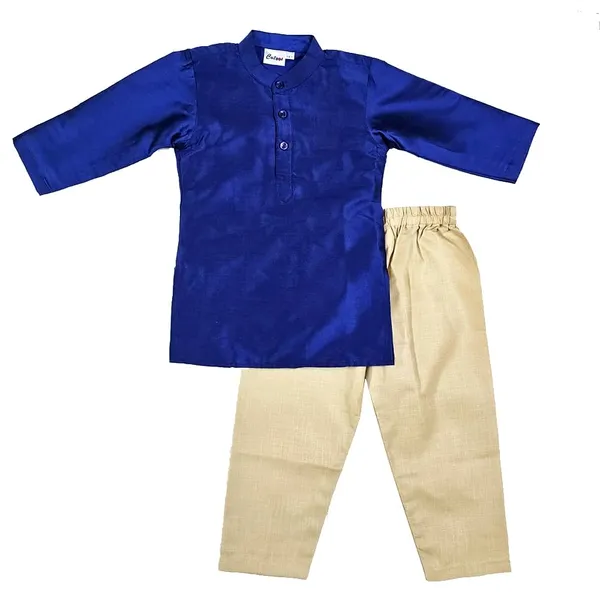 Royal_Blue_Premium_Silk_Kurta_Pajama_For_Boys