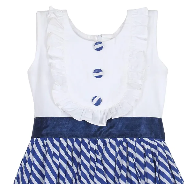 Blue_And_White_Premium_Fit_And_Flare_Knee_Length_Dress_For_Kids