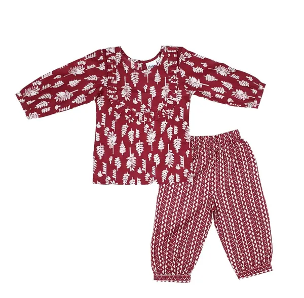 Maroon_Premium_Kurta_Set_With_Balloon_Pant_For_Kids