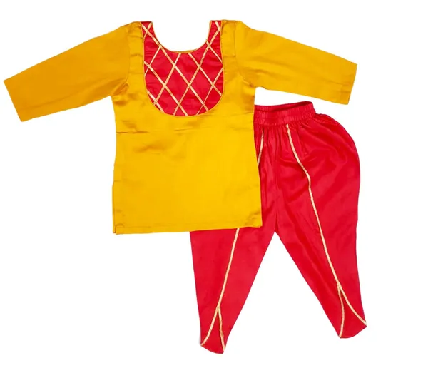 Yellow_Premium_Kurta_Dhoti_Set_For_Kids