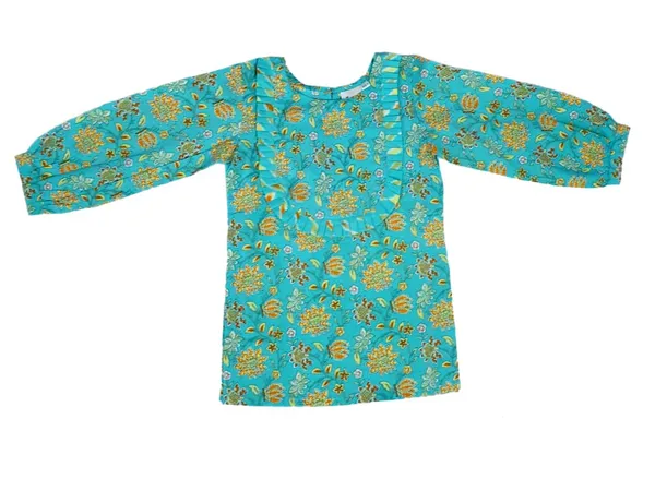 Green_Kurta_Set_With_Balloon_Pant_For_Girls