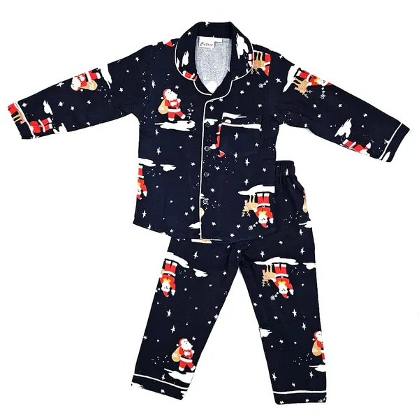Blue_Premium_Cotton_Flannel_Long_Sleeve_Night_Suit_For_Kids