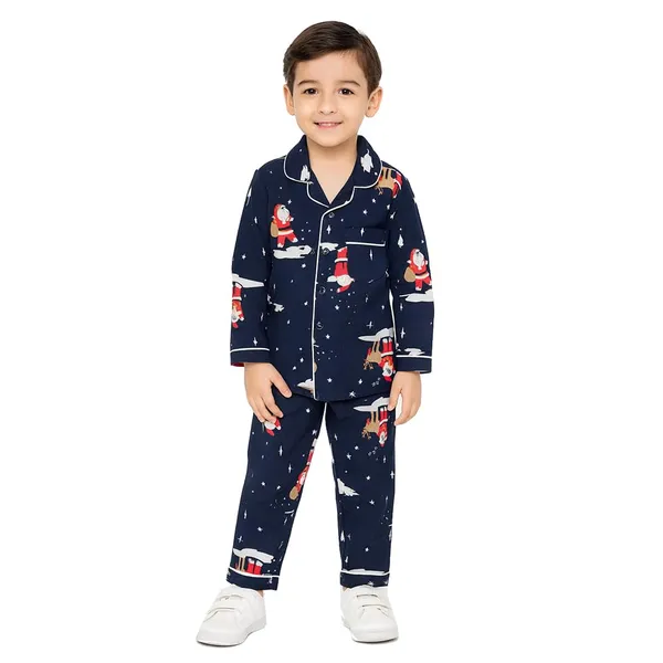 Blue_Premium_Cotton_Flannel_Long_Sleeve_Night_Suit_For_Kids