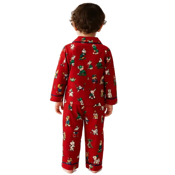 Red_Premium_Cotton_Flannel_Long_Sleeve_Night_Suit_For_Kids