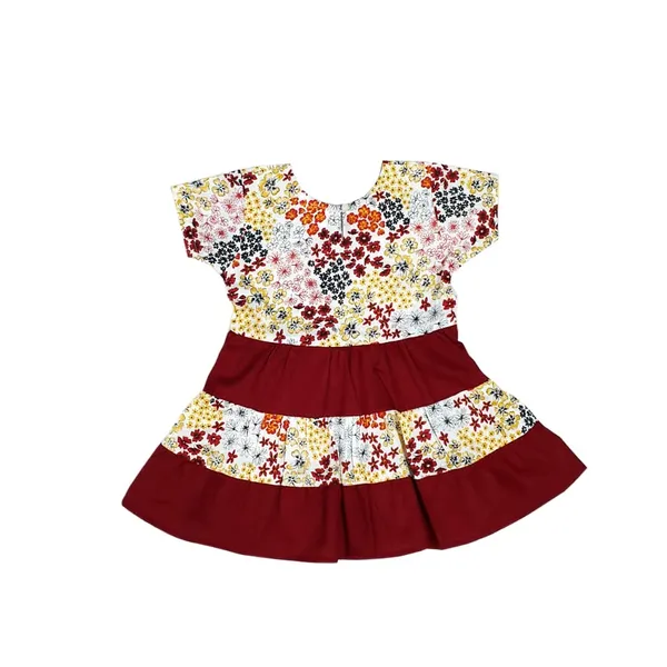 Red_Premium_Floral_Print_Tiered_Fit_And_Flare_Dress_For_Kids