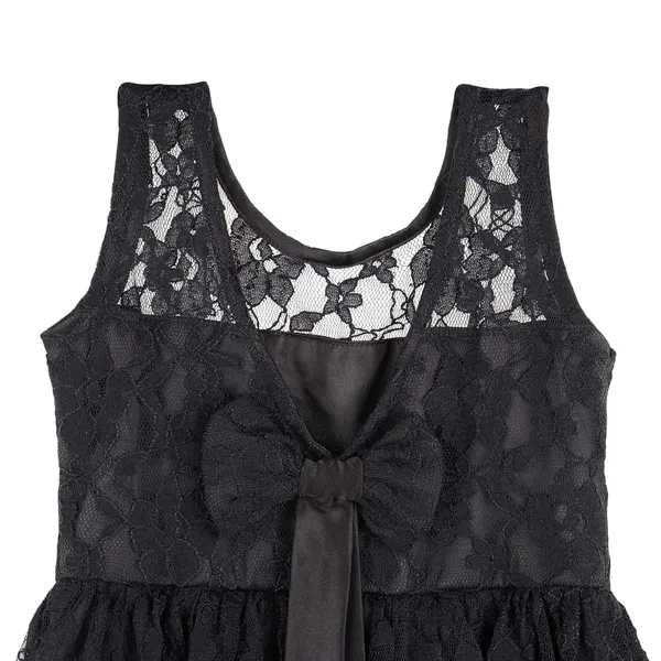 Black_Premium_Back_Bow_Fit_&_Flare_Lace_Dress_For_Kids