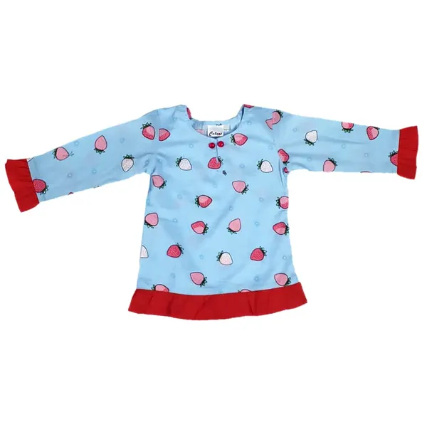 Blue_Strawberry_Print_Cotton_Cord_Set_For_Kids