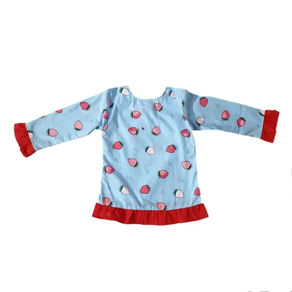 Blue_Strawberry_Print_Cotton_Cord_Set_For_Kids