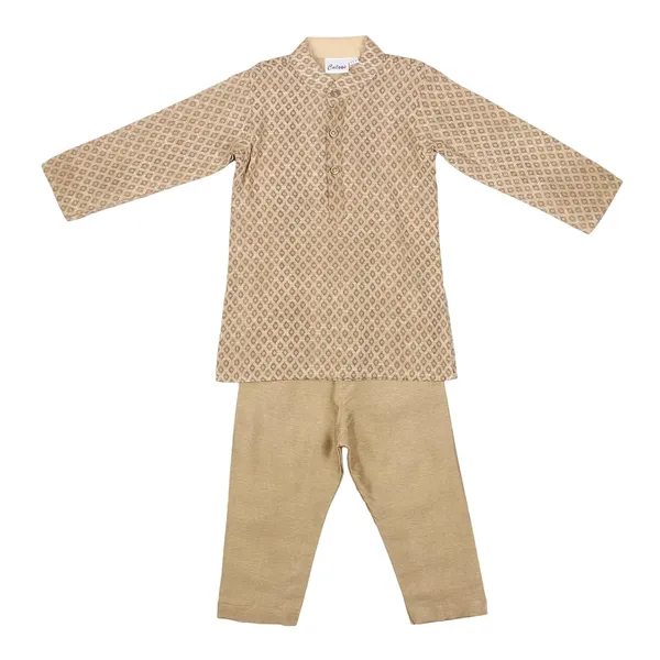 Golden_Premium_Banarsi_Kurta_Pajama_For_Kids