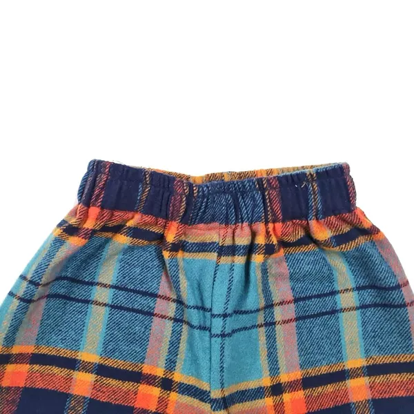 Blue_Premium_Checkered_Flannel_Carrot_Pants_For_Kids