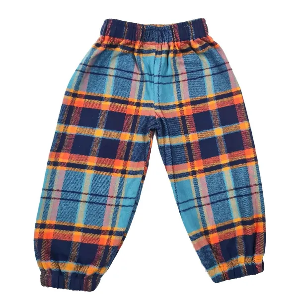 Blue_Premium_Checkered_Flannel_Carrot_Pants_For_Kids