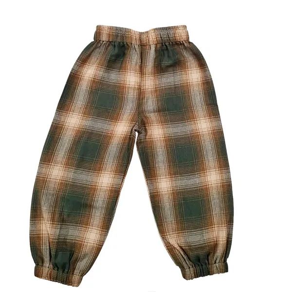 Green_Premium_Checkered_Flannel_Carrot_Pants_For_Kids