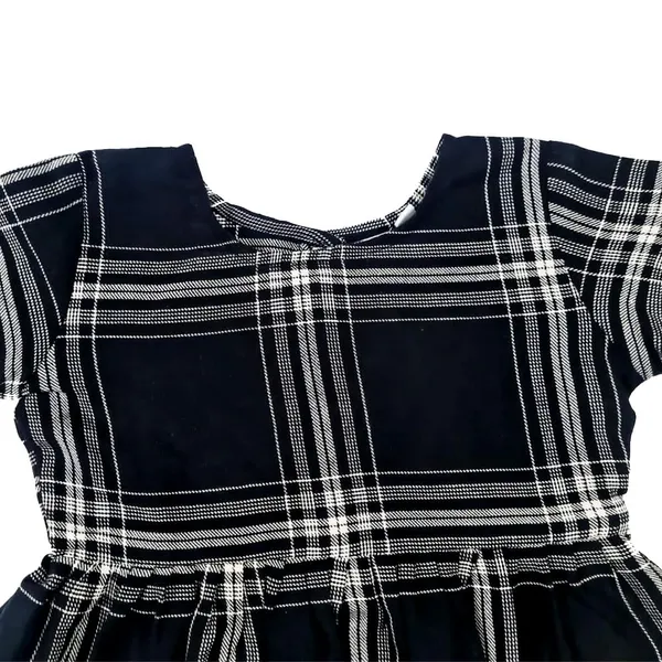 Black_Premium_Twill_Check_Flannel_Winter_Fit_And_Flare_Dress_For_Kids
