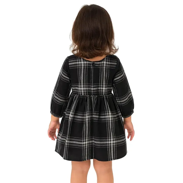 Black_Premium_Twill_Check_Flannel_Winter_Fit_And_Flare_Dress_For_Kids
