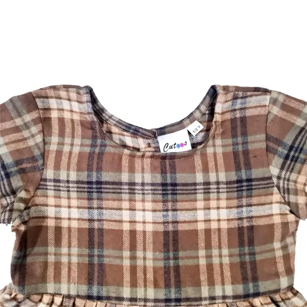 Brown_Premium_Twill_Check_Flannel_Winter_Fit_And_Flare_Dress_For_Kids