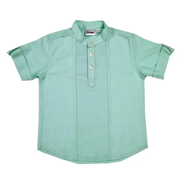 Green_Premium_Cotton_Kurta_Shirt_For_Kids