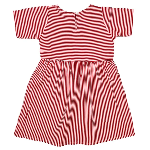 Red_Premium_Striped_Side_Buttoned_Fit_And_Flare_Dress_For_Kids