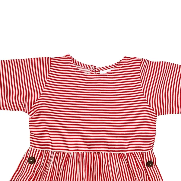 Red_Premium_Striped_Side_Buttoned_Fit_And_Flare_Dress_For_Kids