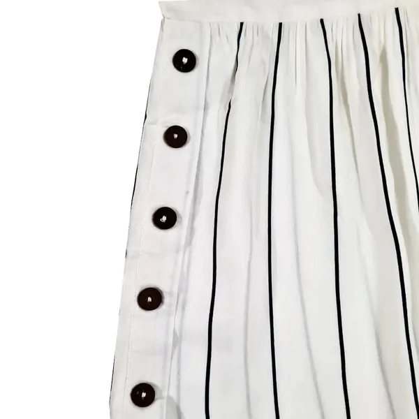 White_Premium_Striped_Side_Buttoned_Fit_And_Flare_Dress_For_Kids