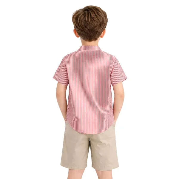 Red_Premium_Half_Sleeves_Cotton_Shirts_For_Kids