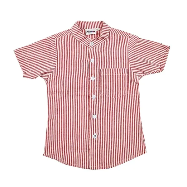 Red_Premium_Half_Sleeves_Cotton_Shirts_For_Kids