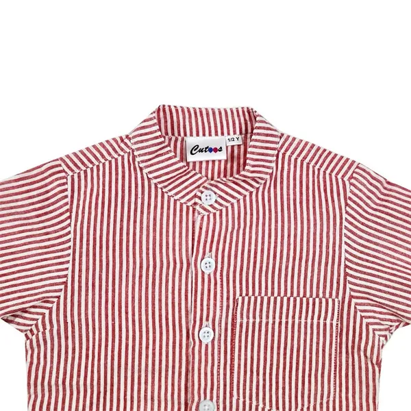 Red_Premium_Half_Sleeves_Cotton_Shirts_For_Kids