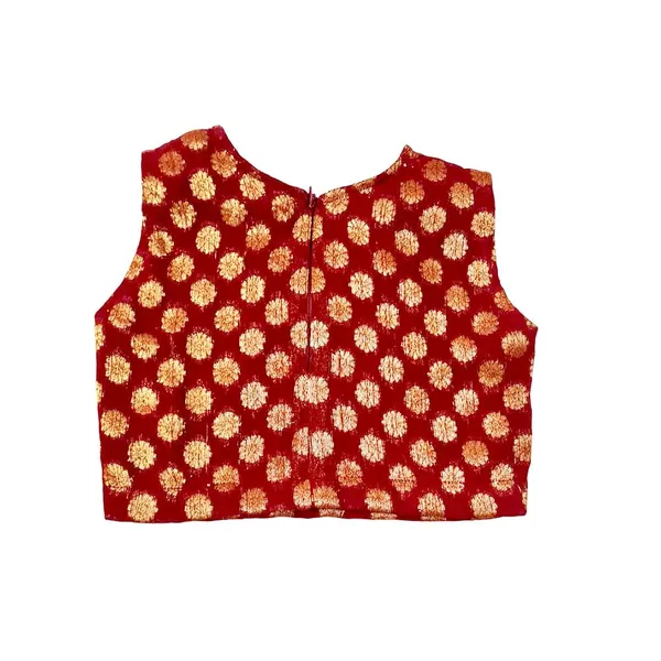 Maroon_Premium_Stripes_Readymade_Lehenga_Choli_Set_For_Kids