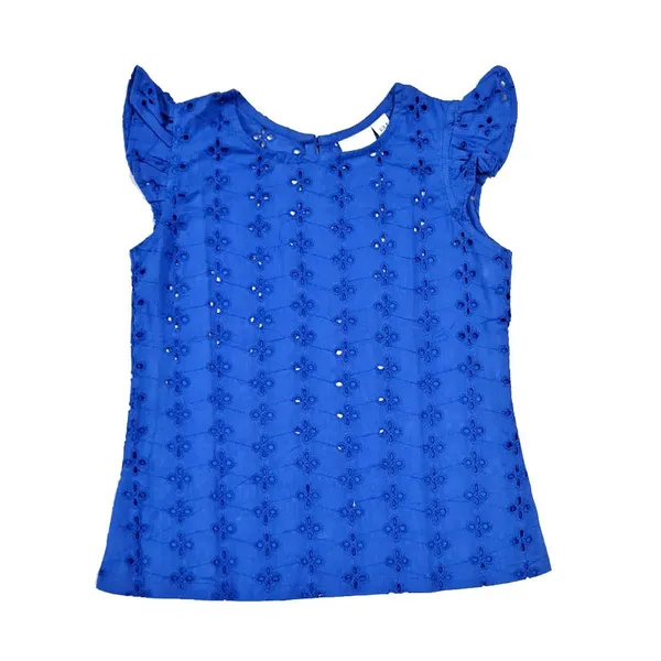 Blue_Hakooba_Embroidered_Pure_Cotton_Top_For_Girls