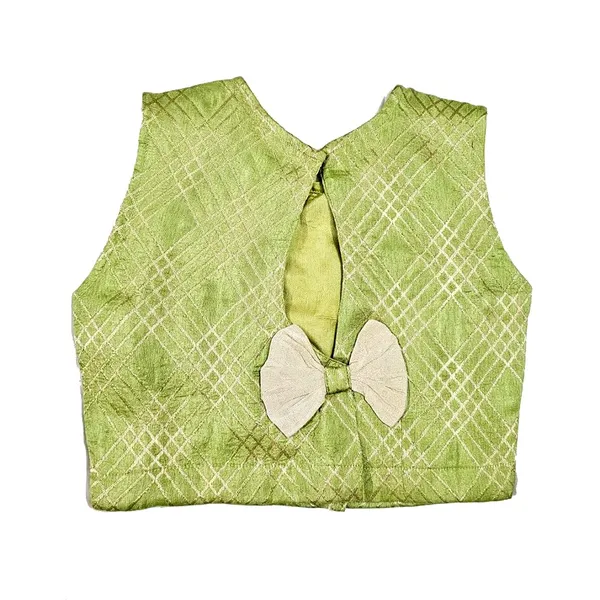 Green_Premium_Back_Bow_Lehenga_Choli_For_Kids