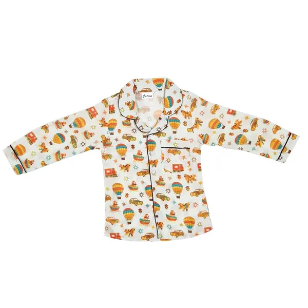Teddy_Print_Cotton_Full_Sleeves_Night_Suits_For_Kids
