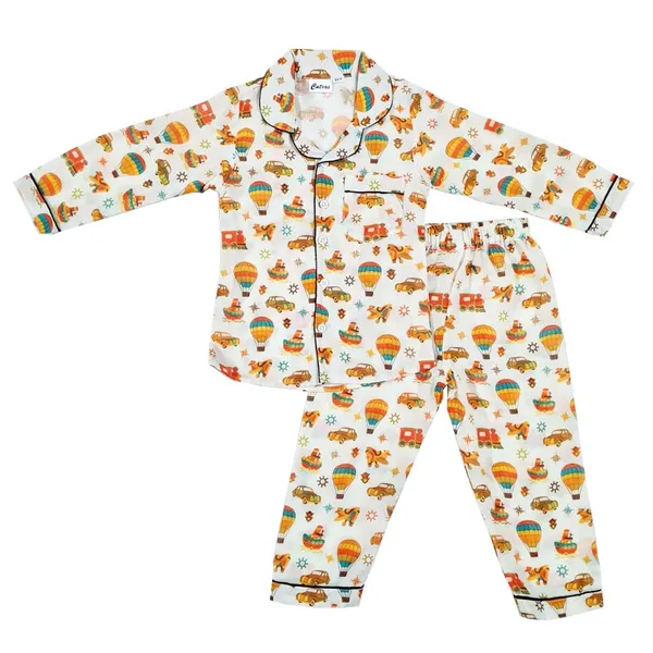 Teddy_Print_Cotton_Full_Sleeves_Night_Suits_For_Kids