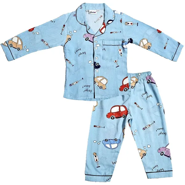 Car_Print_Cotton_Full_Sleeves_Night_Suits_For_Kids