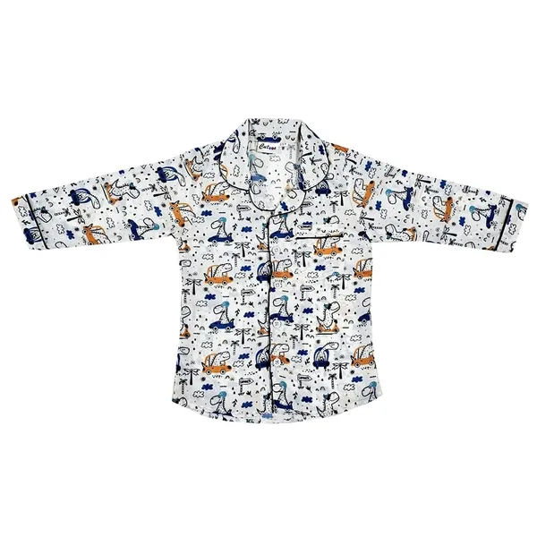 White_Premium_Cartoon_Print_Cotton_Full_Sleeves_Night_Suits_For_Kids
