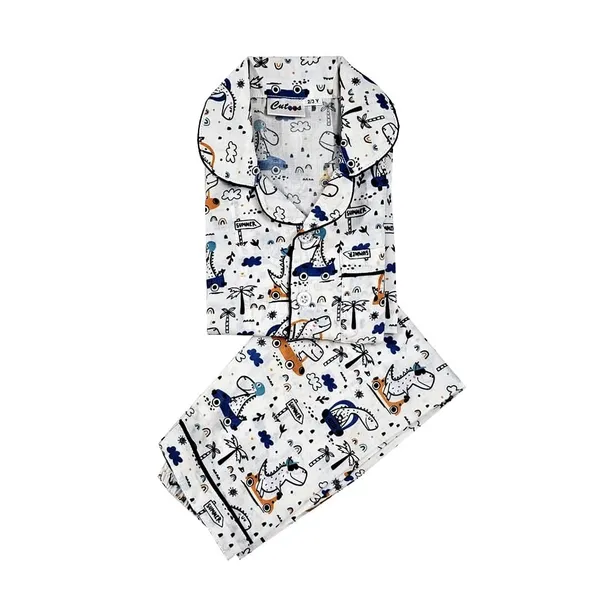 White_Premium_Cartoon_Print_Cotton_Full_Sleeves_Night_Suits_For_Kids