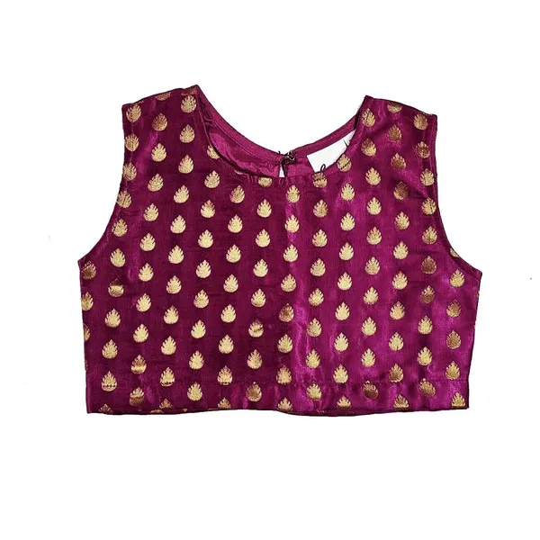Magenta_Premium_Back_Bow_Lehenga_Choli_For_Kids