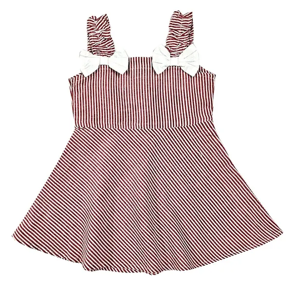 Red_Premium_Checkered_Stripes_Fit_And_Flare_Knee_Length_Dress_For_Kids