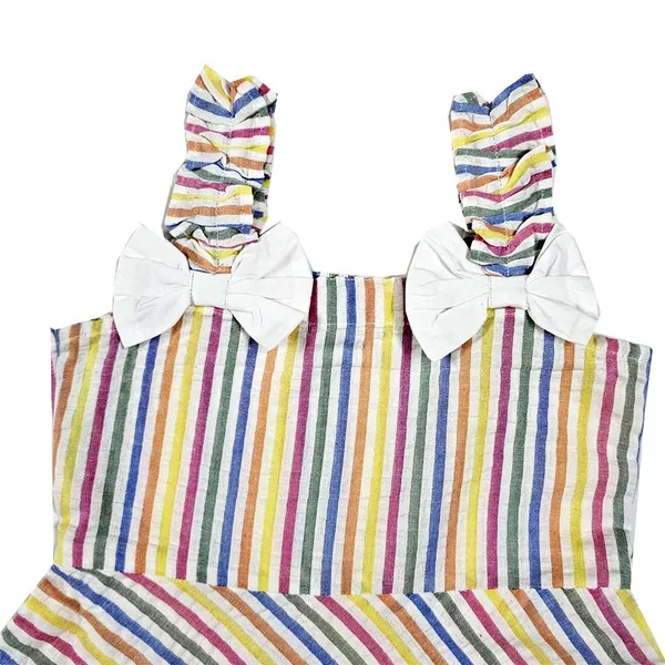 Multicolor_Premium_Checkered_Stripes_Fit_And_Flare_Knee_Length_Dress_For_Kids