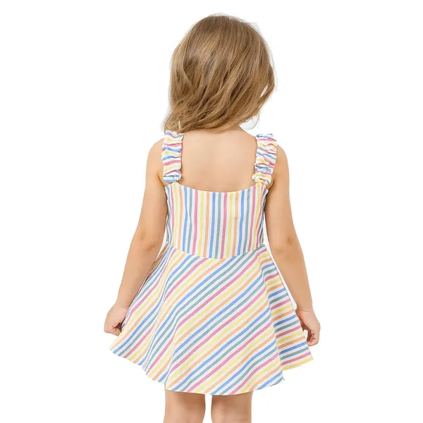 Multicolor_Premium_Checkered_Stripes_Fit_And_Flare_Knee_Length_Dress_For_Kids