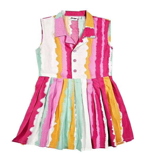 Multicolor_Premium_Printed_Knee_Length_Fit_And_Flare_Sleeveless_Collar_Dress_For_Kids
