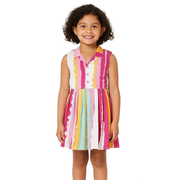 Multicolor_Premium_Printed_Knee_Length_Fit_And_Flare_Sleeveless_Collar_Dress_For_Kids