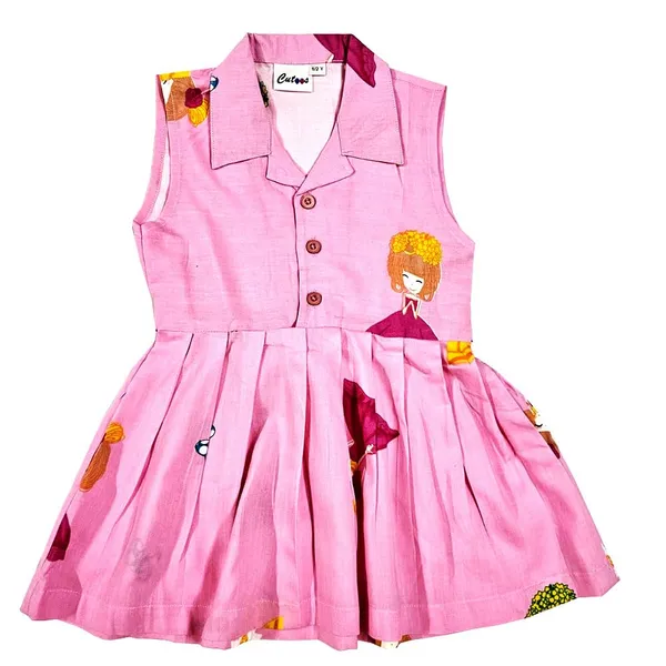 Multicolor_Premium_Printed_Knee_Length_Fit_And_Flare_Sleeveless_Collar_Dress_For_Kids