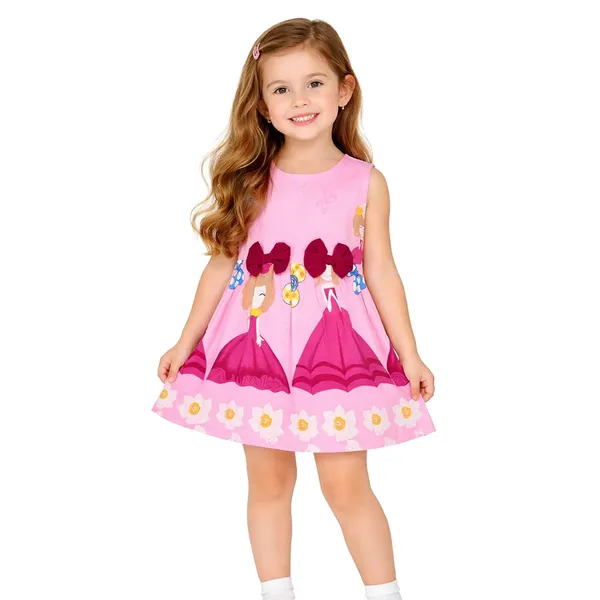 Pink_Premium_Doll_Print_Fit_And_Flare_Dress_For_Kids