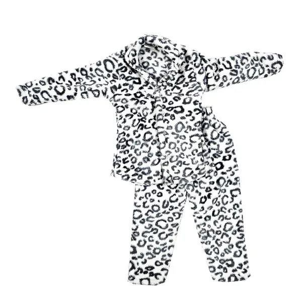 Grey_Premium_Leopard_Print_Fleece_Pajama_Set,_And_White,_Long_Sleeve_Winter_Night_Suit_For_Kids