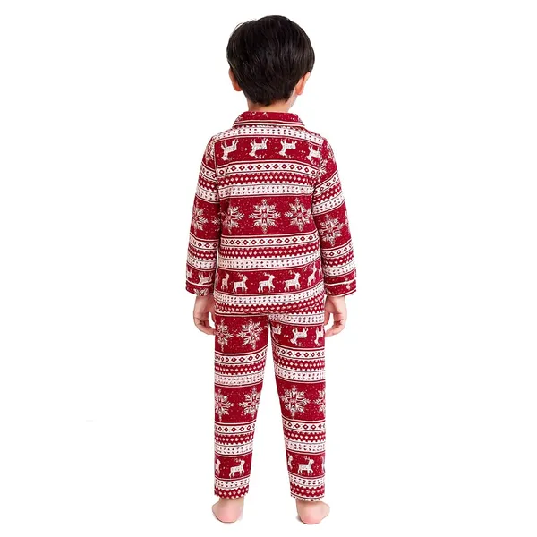 Red_Premium_Christmas_Print_Velvet_Full_Sleeves_Night_Suit_For_Kids