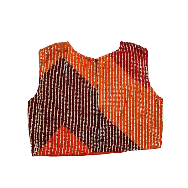 Orange_Premium_Sequence_Lehenga_Choli_For_Kids