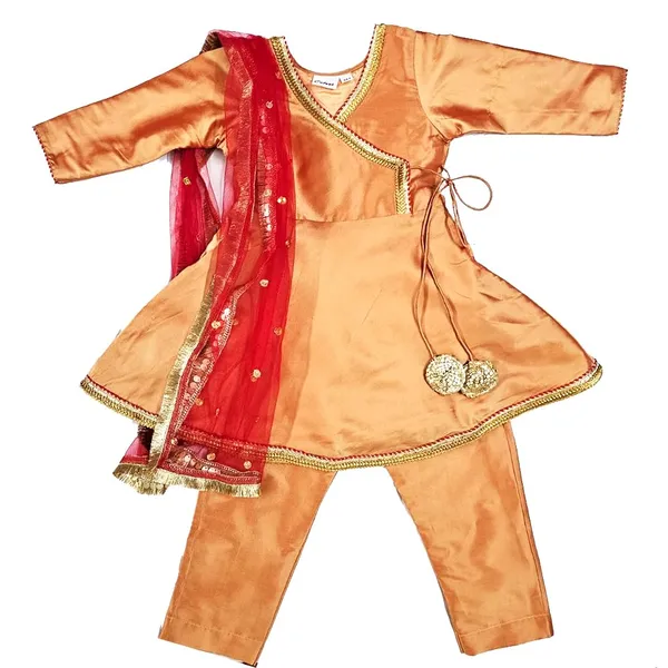 Peach_Premium_Silk_Anarkali_Suit_For_Kids