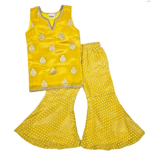 Yellow_Premium_Sharara_Set_For_Kids