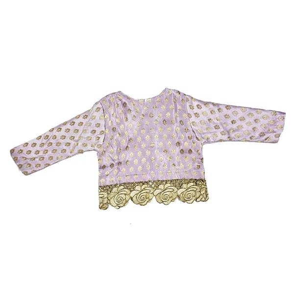 Purple_Premium_Banarsi_Lehenga_Choli_Set_For_Kids