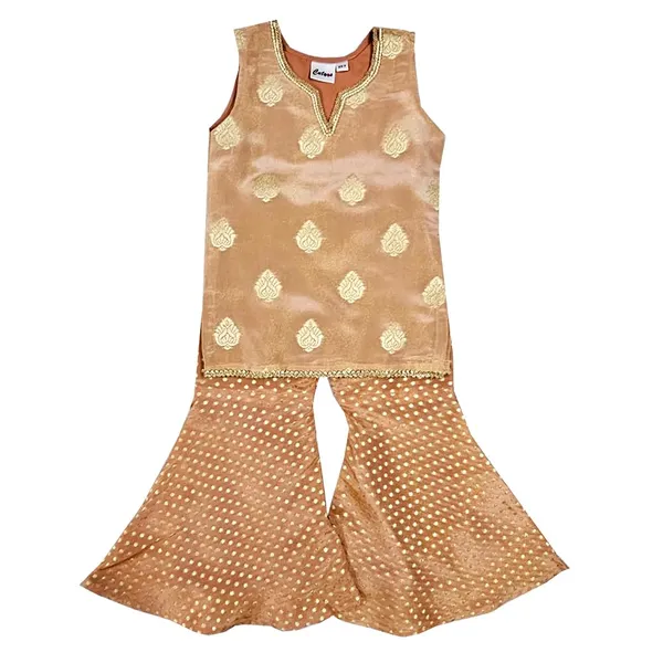 Peach_Premium_Sharara_Set_For_Kids