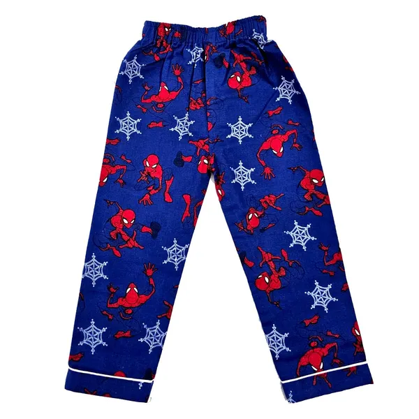 Spider_Man_Print_Cotton_Flannel_Long_Sleeve_Night_Suit_For_Kids